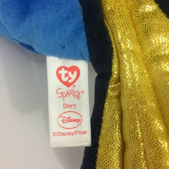 Ty Sparkle Disney Pixar Finding Nemo Dory 13" Plush Blue Fish Stuffed Animal Toy - Picture 9 of 12